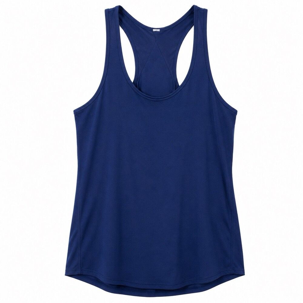 Lululemon Essential Pleated Tank Top Women’s Size 10-12 Navy Blue Athletic Yoga